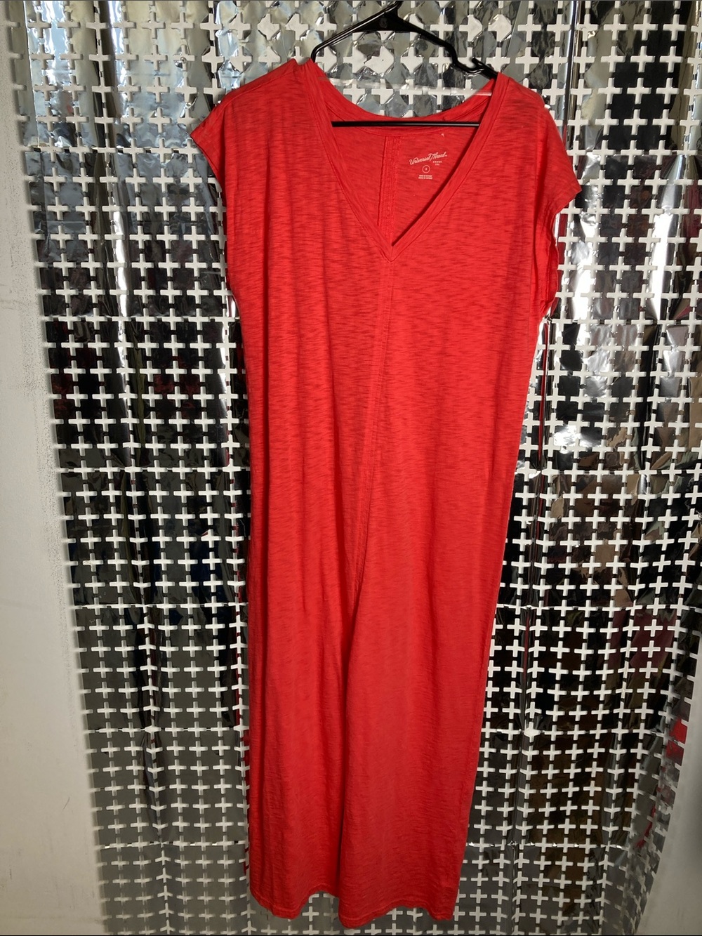 Universal Thread Red V-Neck Maxi Dress